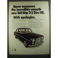1967 Rover 3.5 Litre Car Advertisement - incredibly smooth