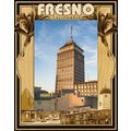 Fresno California Laser Engraved Wood Picture F...