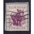 South Africa 2.5c Rhinocerous Stationary Cut Ou...