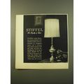1961 Stiffel Sheraton Urn-on-Pedestal Lamp Adve...