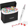 Caliart Markers, 100 Colors Dual Tip Art Marker...