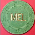 MEL Card Room. $25 Vintage Casino Chip. San Raf...