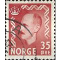 NORWAY, King Haakon VII, red 1956, 35ore