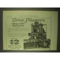 1922 G.A. Gray Planers Ad - Single Shift Rapid ...