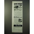 1951 San Diego Tourism Ad - Summers are Cool