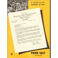 PENNSYLVANIA SALT MFG COMPANY 1943 letter Secre...