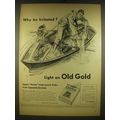 1945 Old Gold Cigarettes Advertisement - art by Clark Agnew