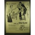 1945 Old Gold Cigarettes Advertisement