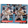 TWO Mackey Sasser Rated Rookie baseball cards 1...