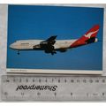 old postcard Qantas 747, 300 Series