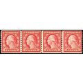 492, Mint NH 2¢ Coil Line Strip of Four CV $153...