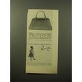 1960 Ronay Hobnob Handbag Ad - A lady's simply not dressed without a Ronay bag