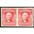 320, Mint XF NH 2¢ Imperf Pair - Great Color & ...