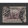 USA 1893 2c PURPLE LANDING OF COLUMBUS SG 236 USED