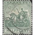 BARDADOS, Britannia chariot, grey-green 1905, ½...