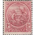 BARDADOS, King George V, Sea Chariot, red 1925, 1d