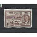 Turks&Caicos.SG222 1d Salt Cay.Mounted Mint.Aug24a