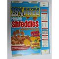 Nestle Shreddies 1992 Dino-Saurers Empty Cereal...