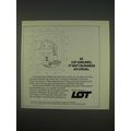 1989 LOT Airlines Ad - At LOT Airlines, it isn'...