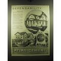 1920 Atlas Portland Cement Ad - Dependability