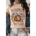 Khaki PUMPKIN Patch Girly Leopard Bowknot Pumpk...