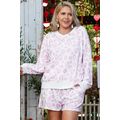 Pink Leopard Print Long Sleeve Top Plus Size Sh...