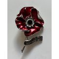 METAL LEST WE FORGET POPPY PIN BADGE