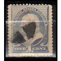 Used 212 1c Benjamin Franklin Barely Clears RA0491