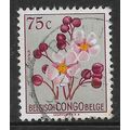 BELGIUM CONGO 1952 FLOWERS 75c OCHNA SG 303 FIN...