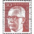 GERMANY, Dr Gustav Heinemann, red 1971, 30pf, #3