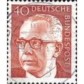 GERMANY, Dr Gustav Heinemann, red-orange 1971, ...