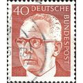GERMANY, Dr Gustav Heinemann, red-orange 1971, ...