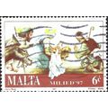 MALTA, CHRISTMAS, The Nativity, red-brown 1997,...