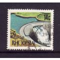 RHODESIA 1970 SG 446a 14c KARIBA DAM FINE USED#2