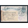 Canada #P7 Postal Card Ottawa RETURN Label Adde...