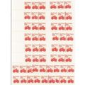 1908, MNH 20¢ PL# - Wholesale Group of 18 Strip...
