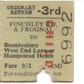B.R. Edmondson Ticket- Finchley Rd. & Frognal t...