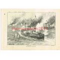 Battle of Yalu River, (1894), Book Illustration...