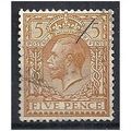 1912 SG382 5d Yellow-Brown Watermark Royal Cyph...