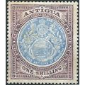 Antigua 1908 SG49 1/- Blue & Dull Purple Wmk Mu...
