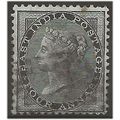 India 1855 SG35 4a Black No Watermark Glazed Pa...