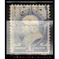 Used 212 1c Benjamin Franklin Barely Clears RA0522