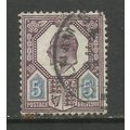 GB 1902 - 11 KEV11 5d Purple / blue used Wmk 49...