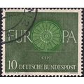 GERMANY, Europa CEPT: Spoked Wheel, green 1960,...