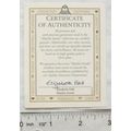 Vintage: Certificate of Authenticity Elizabeth ...