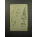 1951 Cartoon by Saul Steinberg - Suit of Armor