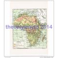 Africa - Vegetation, Book Map Illustration (Pri...