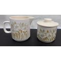 RARE Vintage 1977 Set Of 2 Large Creamer & Suga...