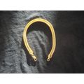 Smart 14g gold plated flat 9" snake chain brace...