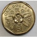 1987 Singapore $1 Coin ( Floral Series)